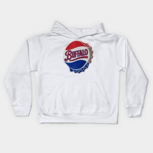 Buffalo Bison Actual Game Jersey Crest Kids Hoodie